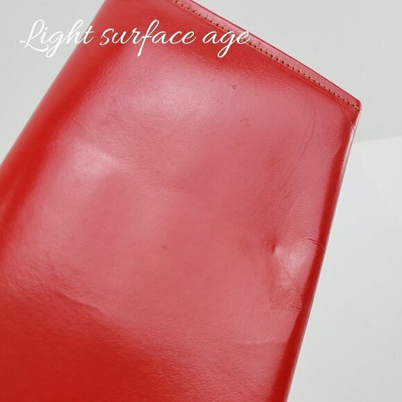 Baronet Wallet Vintage Fold/Snap Leather Cowhide 7.5" Length Red - Picture 10 of 10
